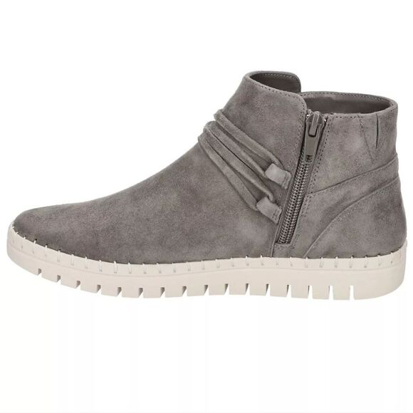 New BELLA VITA Women's Falynn Booties suede gray high top casual zipper sneakers - Picture 2 of 7